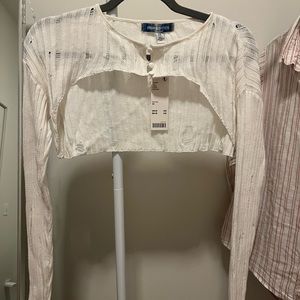 urban outfitters xs white shrug